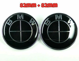 2x BMW Znaka 82mm Crni Znak BMW 82mm Znakovi Za BMW Vozila Znakovi