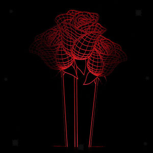 LED 3D roses, ukras