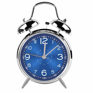 EgoEra 4" Metal Twin Bell Quartz Alarm Clock