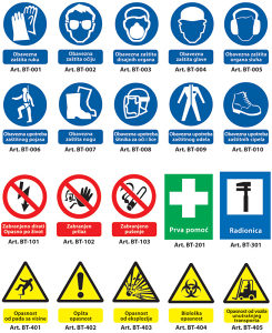 Znakovi zaštite na radu znak zabrane upozorenje obaveza