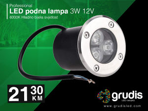 LED podna lampa 3x1W 220V IP65