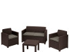 Vrtna garnitura rattan Alabama set smeđi 240599 Keter