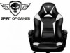 Gaming stolica Spirit of gamer FIGHTER crno-bijela