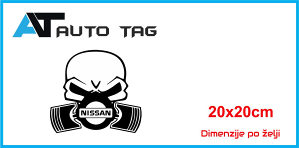 Stikeri i auto naljepnice/naljepnica skelet NISSAN