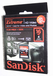 SD-HC 16GB Extreme HD Video SanDisk, SD