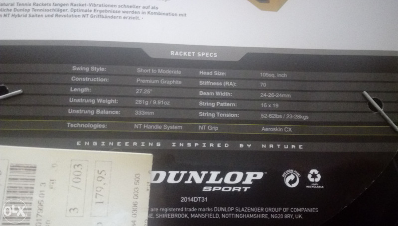 Reket za tenis Dunlop R6.0 REVOLUTION NT