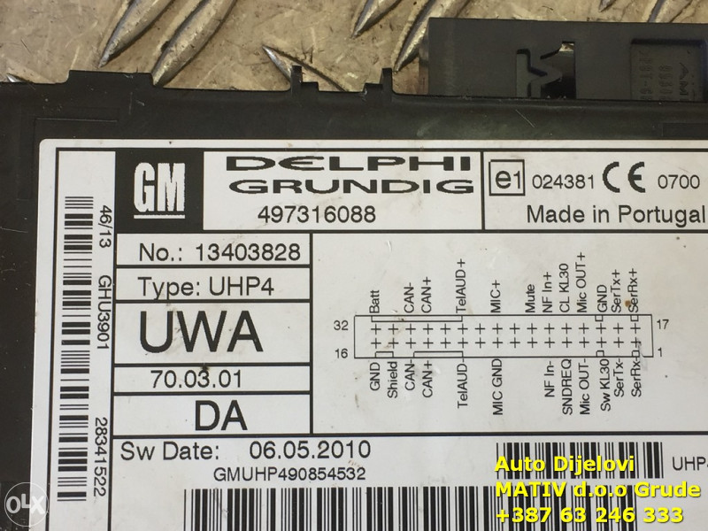 Bluetooth modul Opel Corsa 2013. 13403828