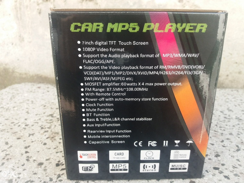 2 DIN 2DIN HD MP5 Multimedija 7" USB SD AUX Auto radio