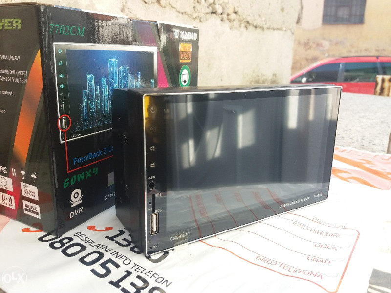 2 DIN 2DIN HD MP5 Multimedija 7" USB SD AUX Auto radio