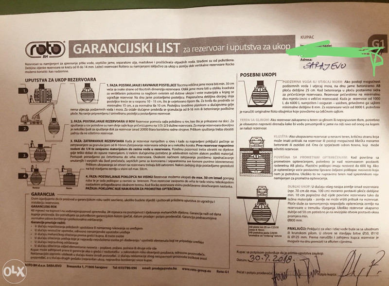 Septička jama 2200 l