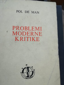 Pol De Man, Problemi moderne kritike