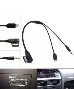 Audi USB + 3.5mm konektor (bananica) + iPhone punjač