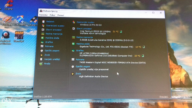 Racunar Windows 10 64bit KAO NOV