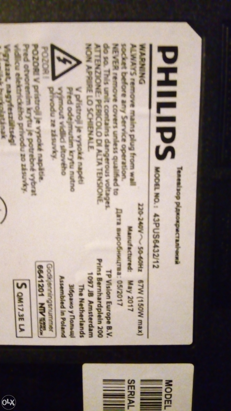 mainboard Philips 43PUS6432/12
