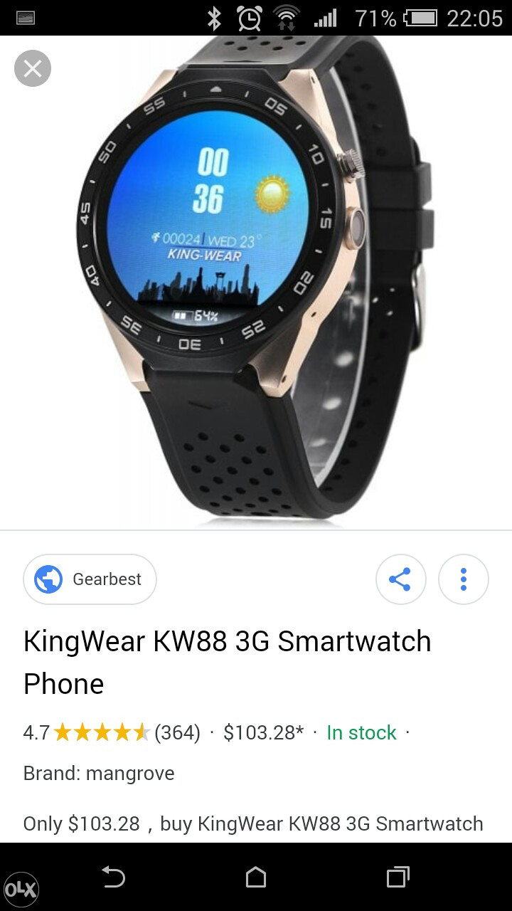 Kw88 sale smartwatch olx