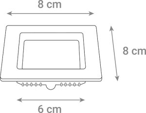 LED panel Green Tech 3W, 6500K, ugradni, kvadratni