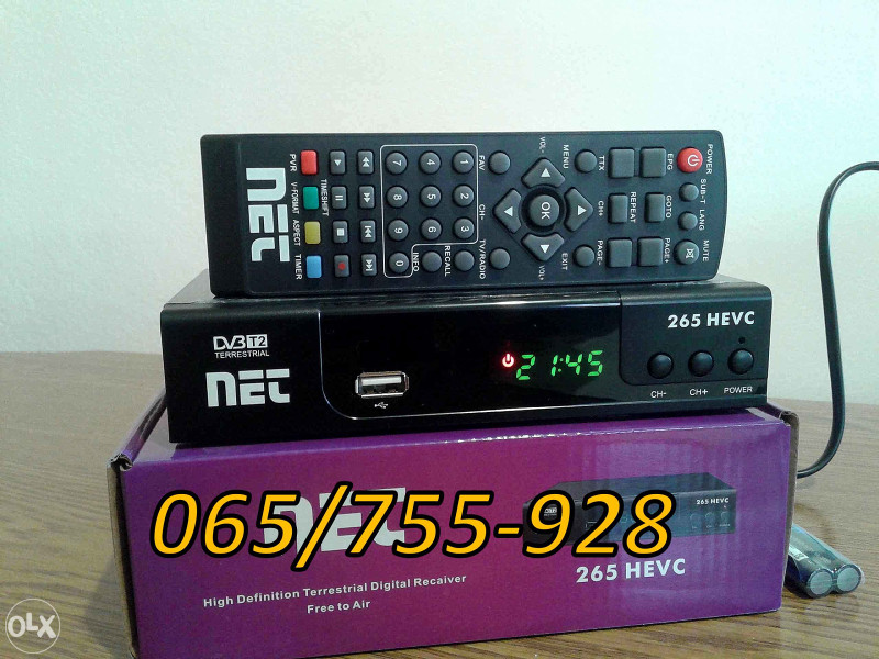 DVB-T2 HEVC H265 digitalni zemaljski resiver