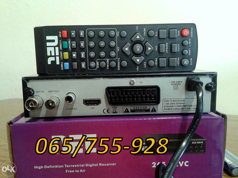 DVB-T2 HEVC H265 digitalni zemaljski resiver