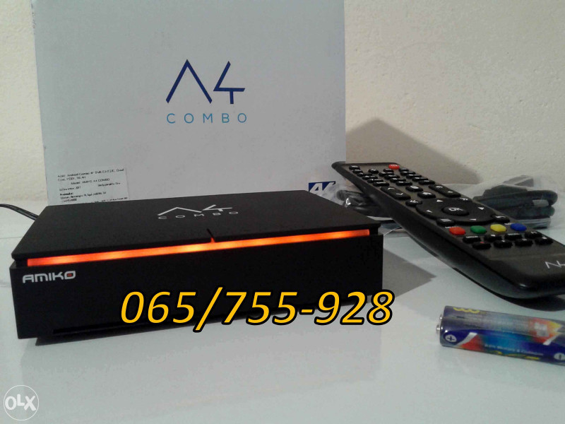 Amiko A4 combo, android, 4K, IPTV  DVB-S2/T2/C