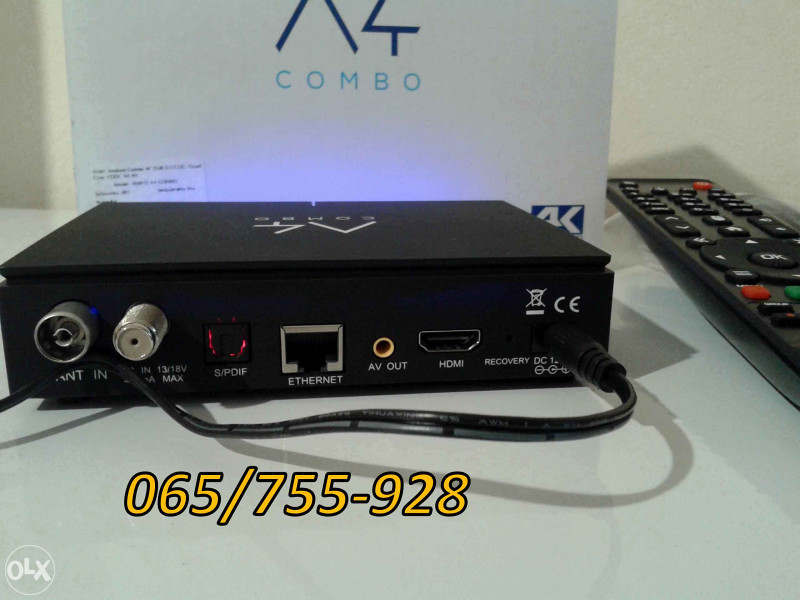 Amiko A4 combo, android, 4K, IPTV  DVB-S2/T2/C
