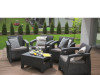 Vrtna garnitura rattan Corfu Quattro siva 9121-939