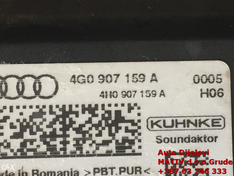 Sound modul Audi A6 A7 A8 2014. 4G0907159A