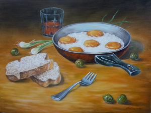 Umjetnička slika - Pržena jaja