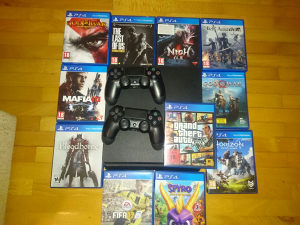 Playstation 4 slim 500 gb 11 igrica
