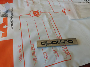 ZNAK Audi QUATTRO quatro Ljepljivi