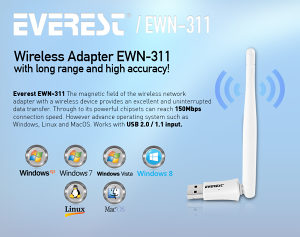 USB WIFI Adapter EVEREST EWN-311