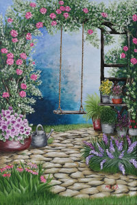 Umjetnicka slika "Romanticni vrt" 40 x 60 cm
