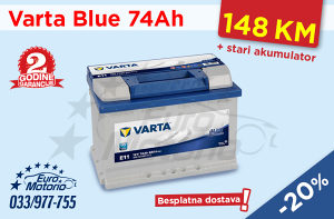 Akumulator Varta Blue 74Ah - 148 KM # BESPLATNA DOSTAVA
