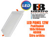 LED PANEL/LED PANELI 12W Podžbukni 168X168mm 4000K