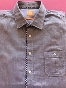 BOSS ORANGE MUŠKA STRUKIRANA KOŠULJA L - slim fit