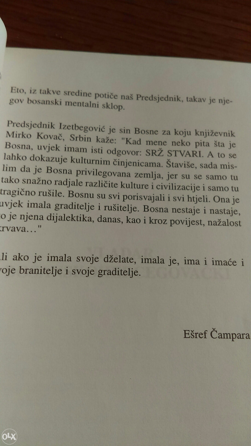 Knjiga susret sa presjednikom BiH Alijom Izetbegovicem