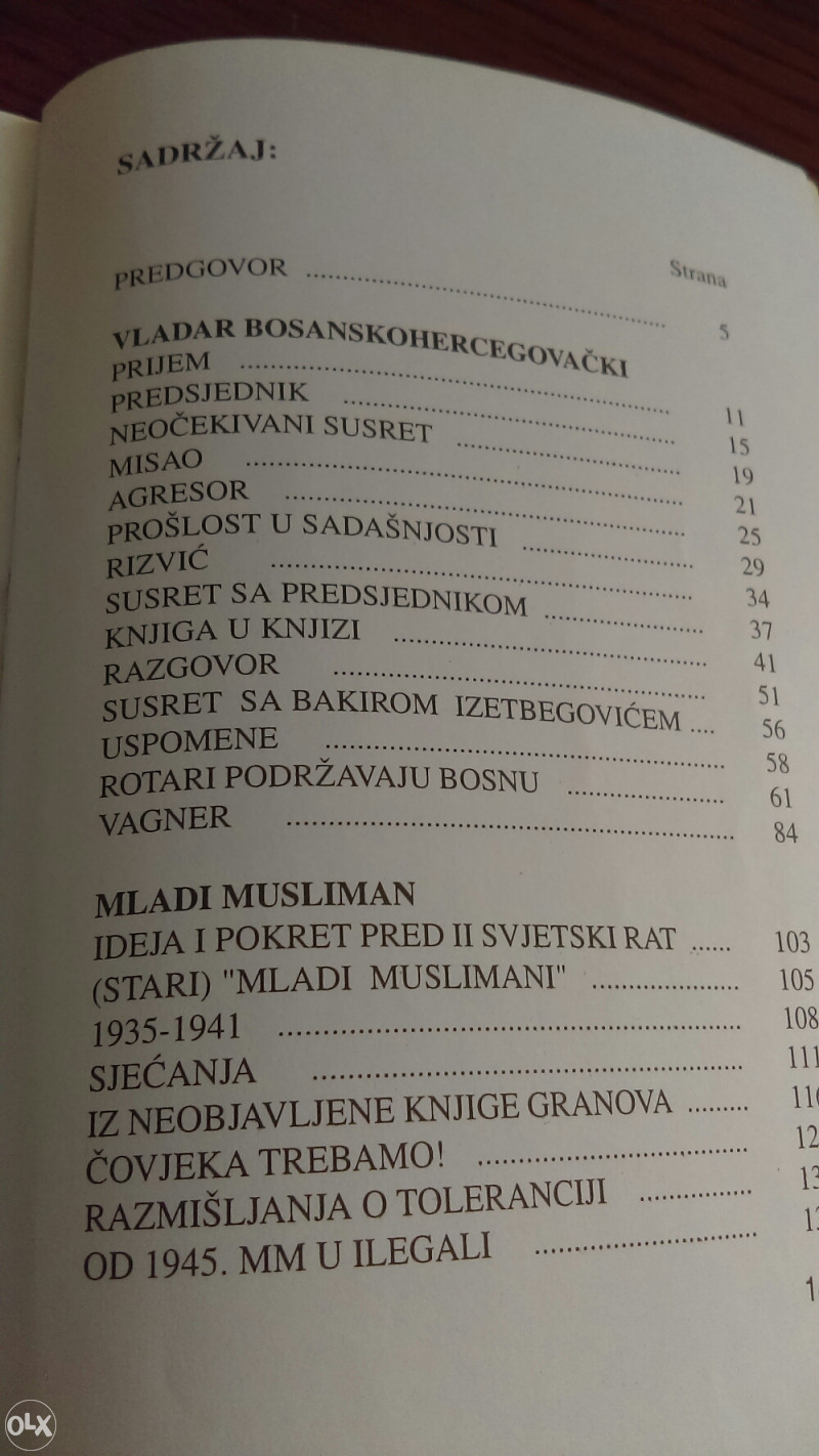Knjiga susret sa presjednikom BiH Alijom Izetbegovicem