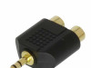 AUDIO KONEKTOR 2XRCA Ž / 3,5mm M STEREO (005263)