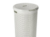 Koš za rublje 48L okrugli bijeli rattan 0710-885