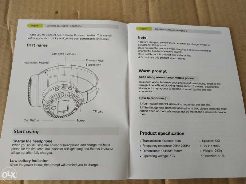 EIVOTOR B19 bluetooth slušalice s ekranom