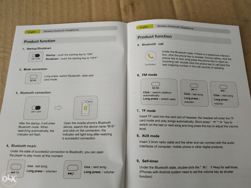 EIVOTOR B19 bluetooth slušalice s ekranom