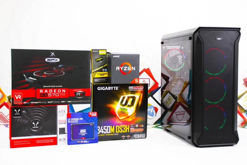 Gaming PC Titan; Ryzen 5 2600; RX 570; SSD; HDD; DDR4 - Desktop ...