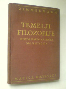 Temelji filozofije - Zimmermann (Zagreb 1934.)