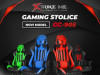 AKCIJA Gaming Stolica X-trike crna crvena plava zelena