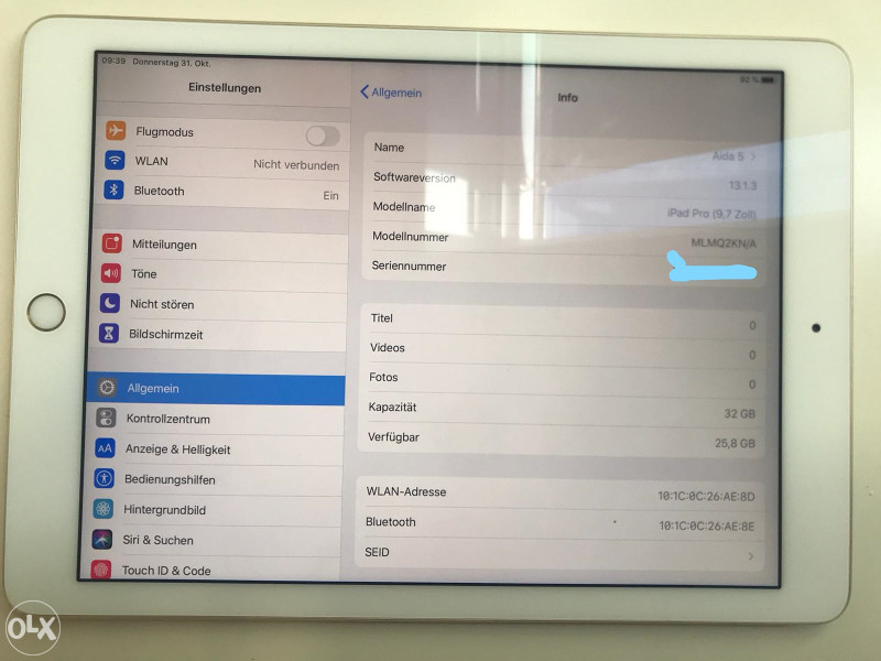 ipad pro 9,7 32GB A1673