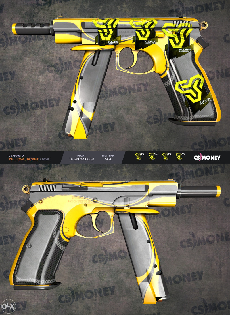 CZ-75 Yellow Jacket MW s 50$ stickerim csgo cs:go cs go - Ostalo - OLX.ba