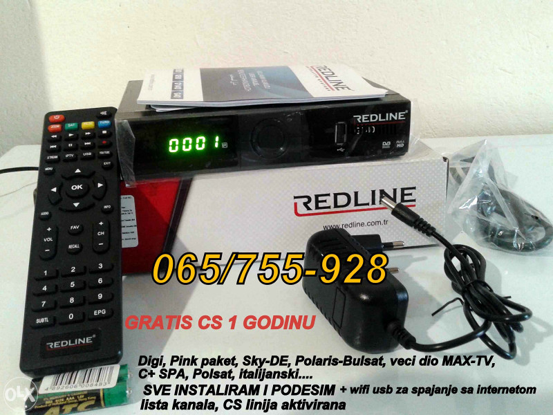 Redline HD satelitski resiver  wifi usb rt5370
