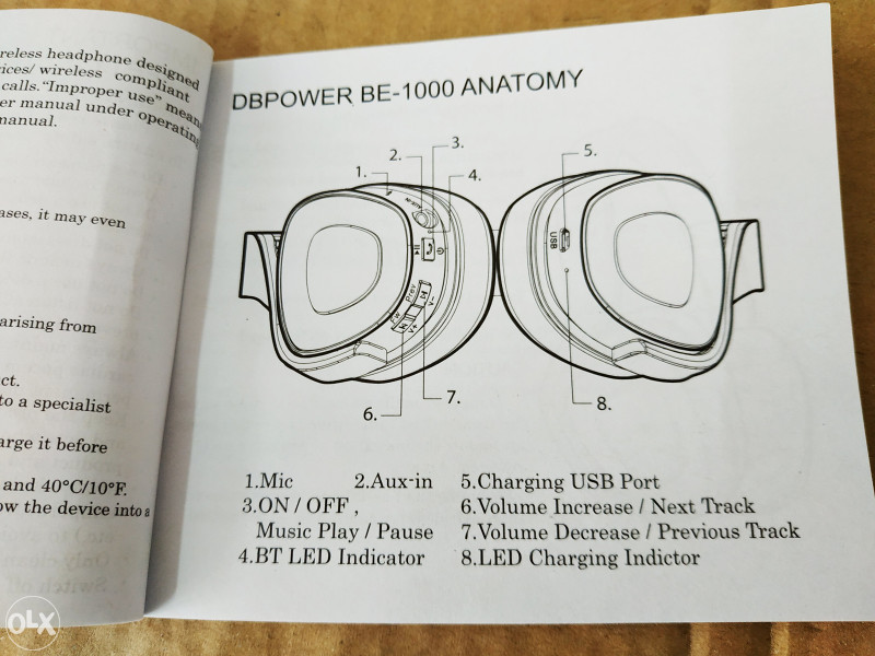 DBPOWER BE-1000 Bluetooth Headphones V4.0
