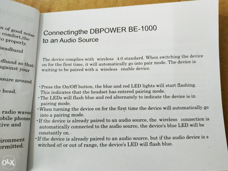 DBPOWER BE-1000 Bluetooth Headphones V4.0