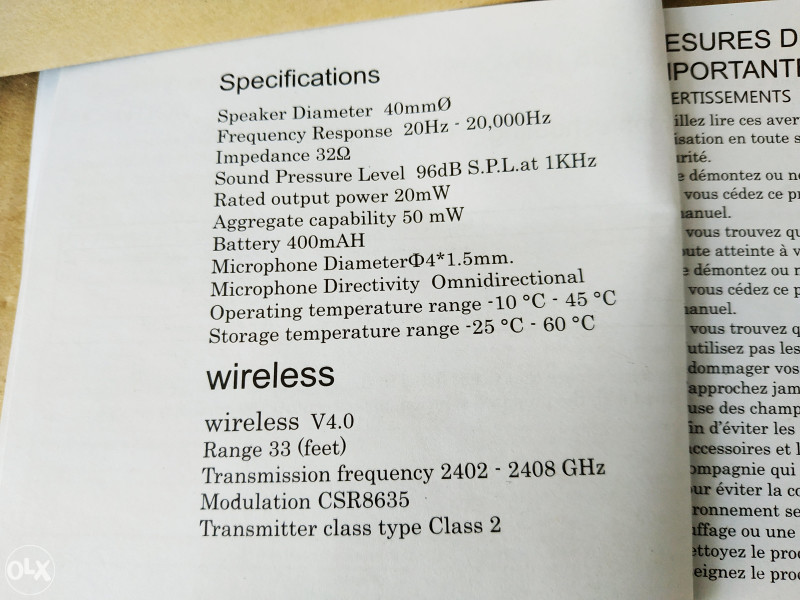 DBPOWER BE-1000 Bluetooth Headphones V4.0