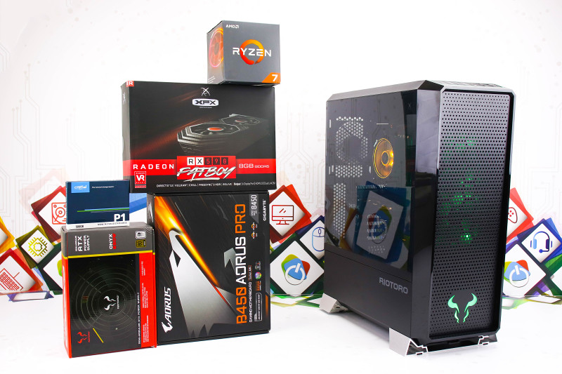 Gaming PC Prism 2; Ryzen 2700x; RX 590; SSD; HDD Desktop